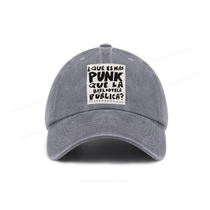 Pagewings What's More Punk Than The Public Library Washed Cap