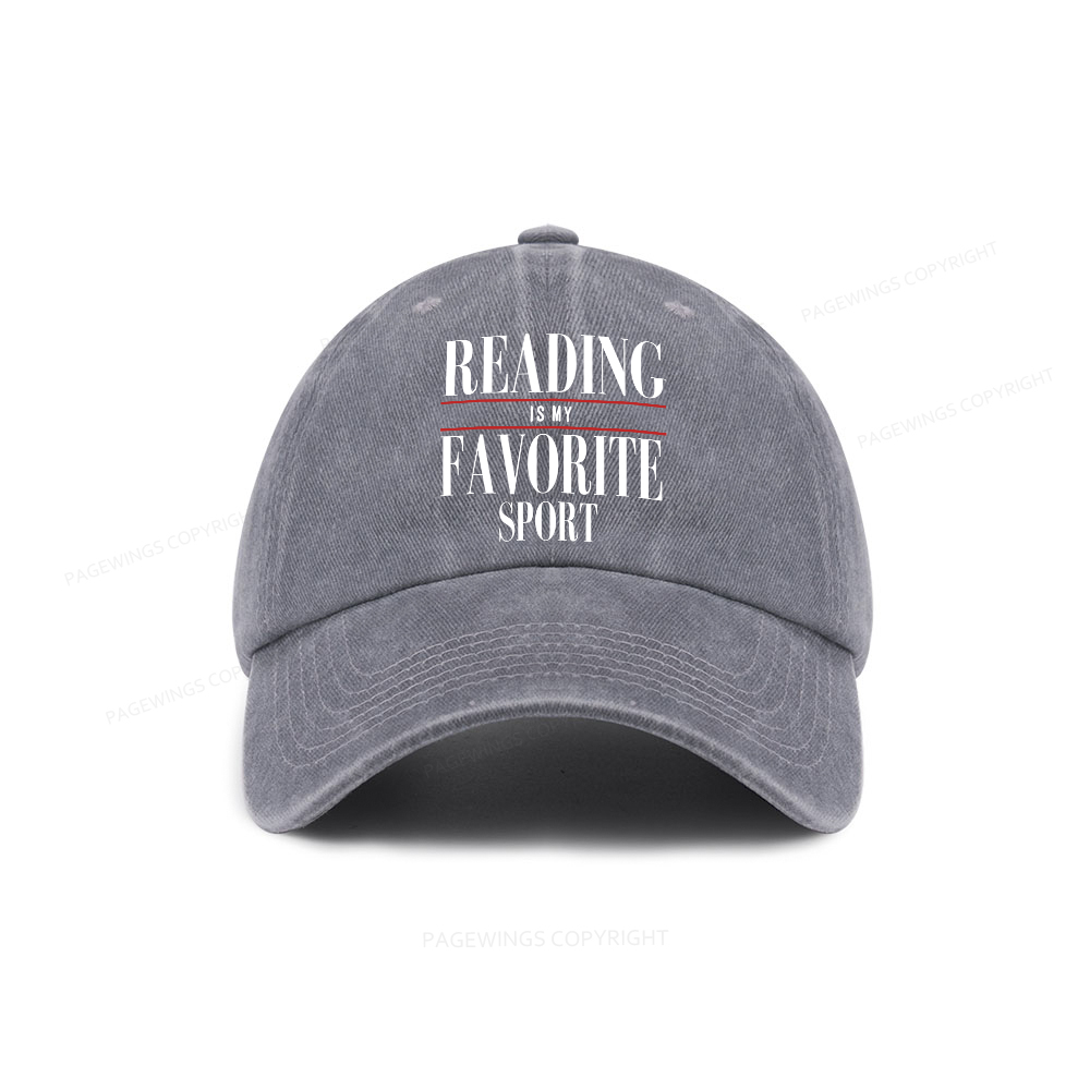 Pagewings Reading Is My Favorite Sport Washed Cap
