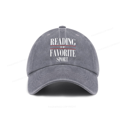 Pagewings Reading Is My Favorite Sport Washed Cap