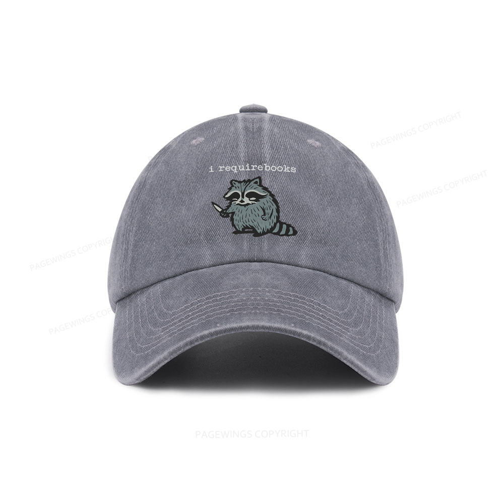 Pagewings I Require Books Washed Cap