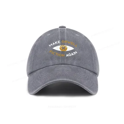Pagewings Make Orwell Fiction Again - Dystopian Literature Philosophy Washed Cap