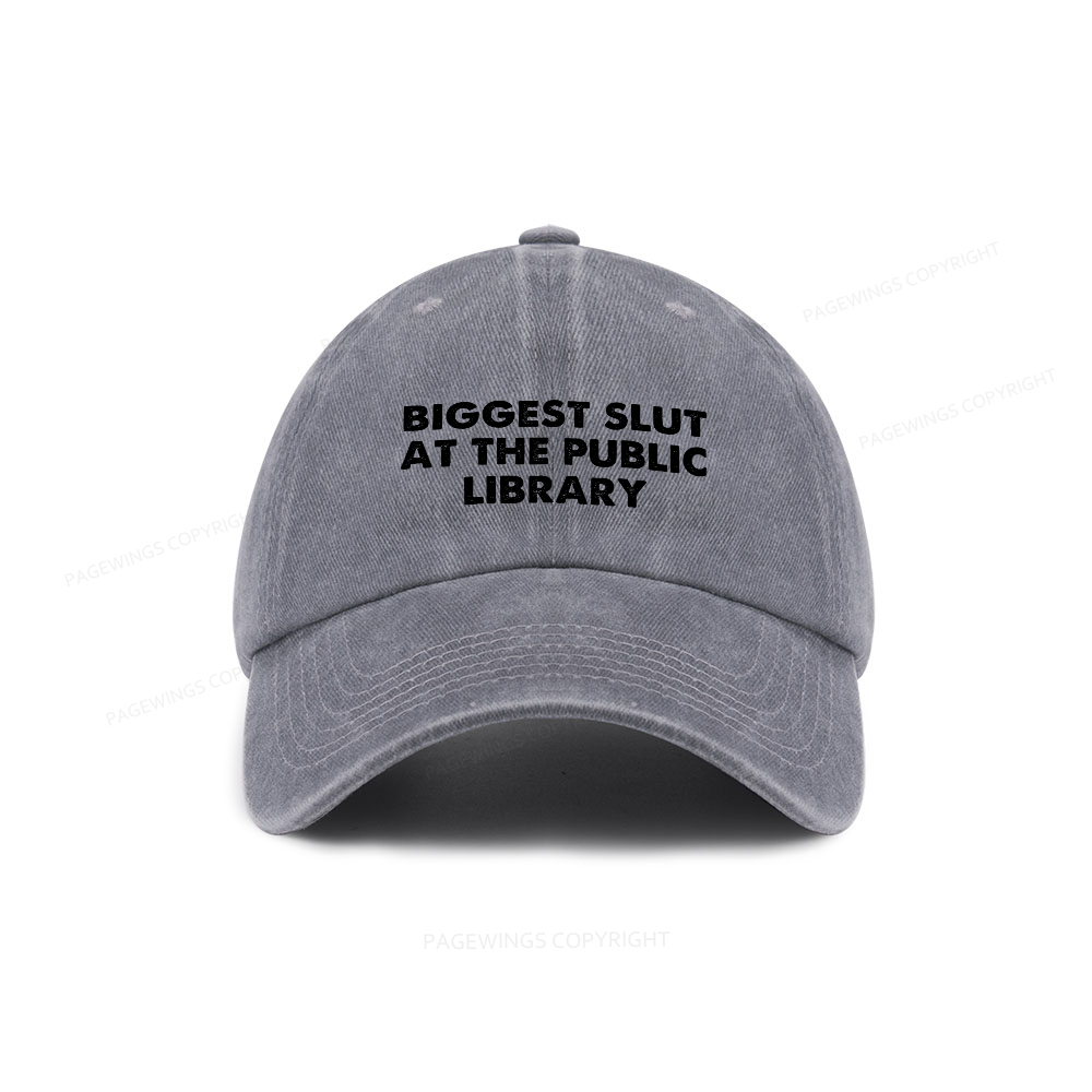 Pagewings Biggest Slut At The Public Library Washed Cap
