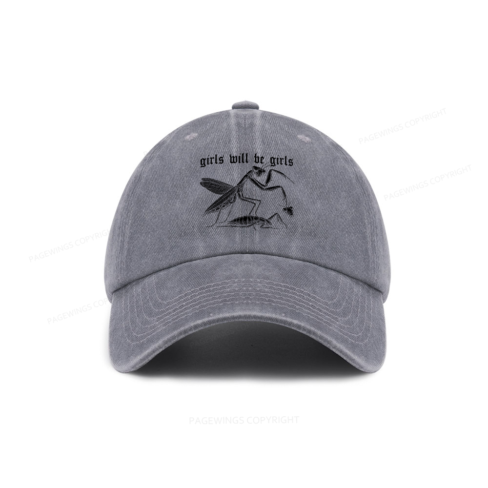 Pagewings Girls Will Be Girls Washed Cap