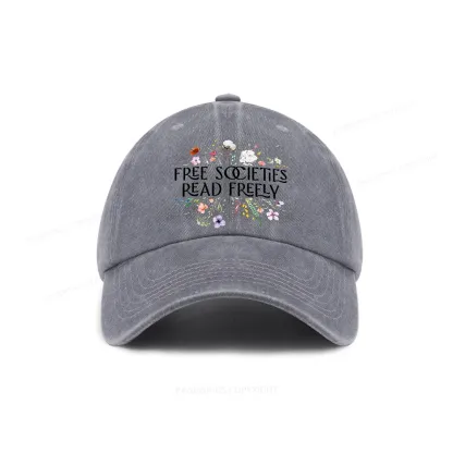 Pagewings Free Societies Read Freely Washed Cap