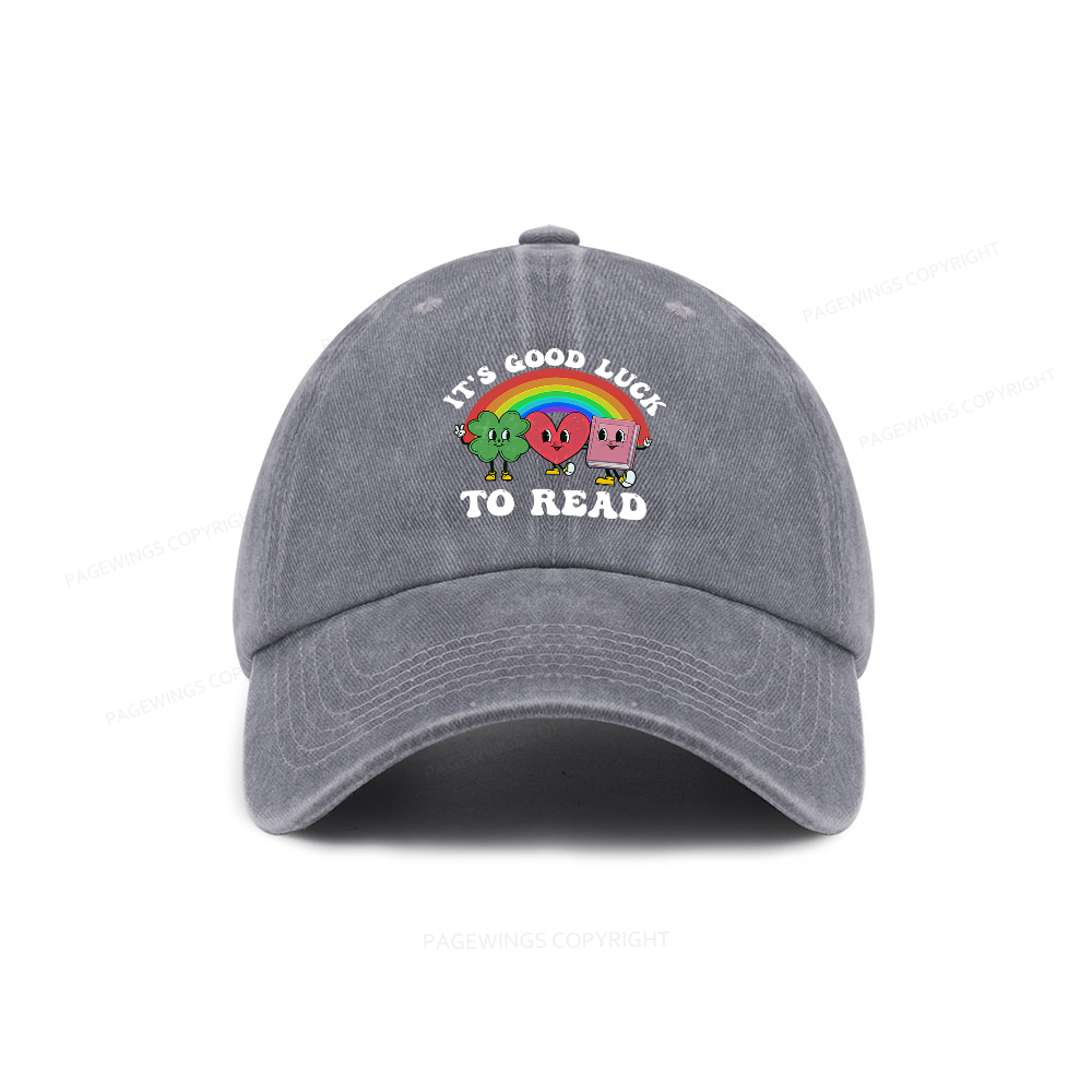 Pagewings St. Patrick's Day Librarian Washed Cap