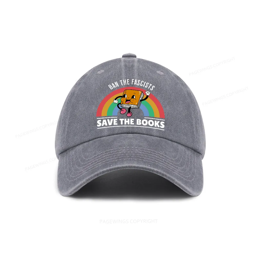 Pagewings Ban The Fascists Save The Books Washed Cap