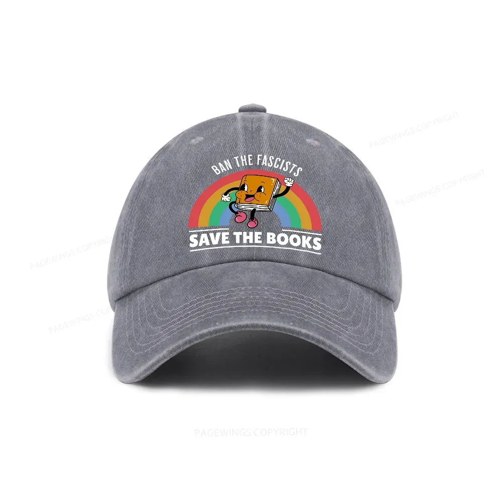 Pagewings Ban The Fascists Save The Books Washed Cap