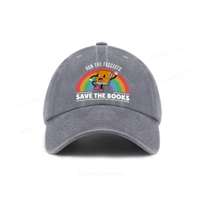 Pagewings Ban The Fascists Save The Books Washed Cap