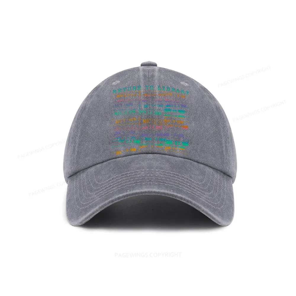 Pagewing Vintage Library Rainbow Washed Cap