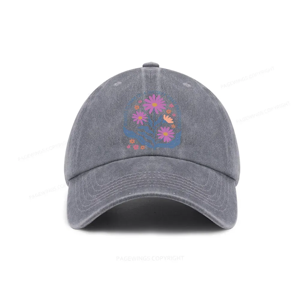 Pagewings Read Banned Books, Social Justice Gift Washed Cap