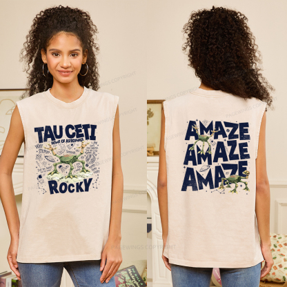 Pagewings Rocky Tau Ceti Home of Astrophage Unisex Washed Tank Top