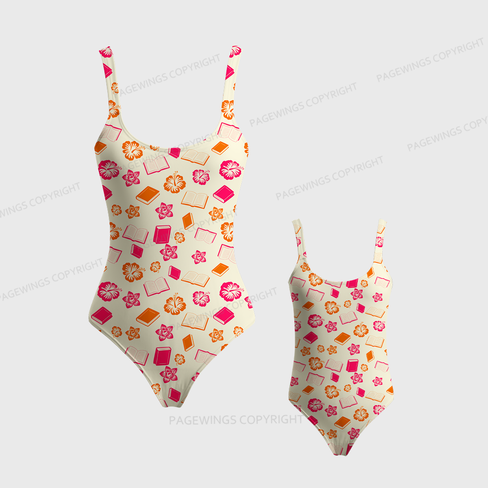 Pagewings Read Books One-Piece Swimsuit