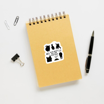 Pagewings Read Books Be Kind Stay Weird Sticker