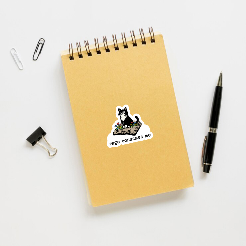 Pagewings Rage Consumes Me Sticker