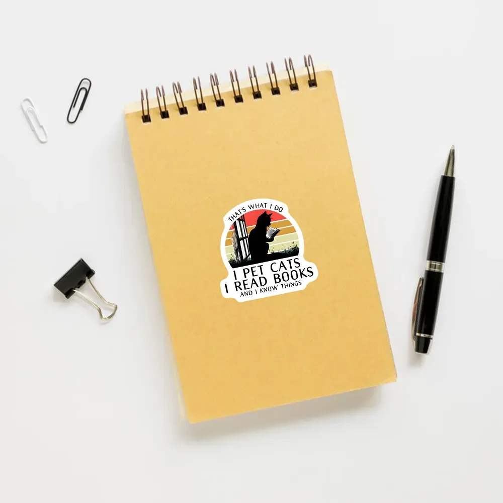 Pagewings Cat And Book Sticker