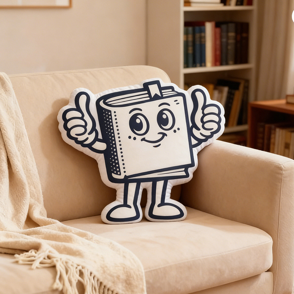 Pagewings Books Shaped Throw Pillow