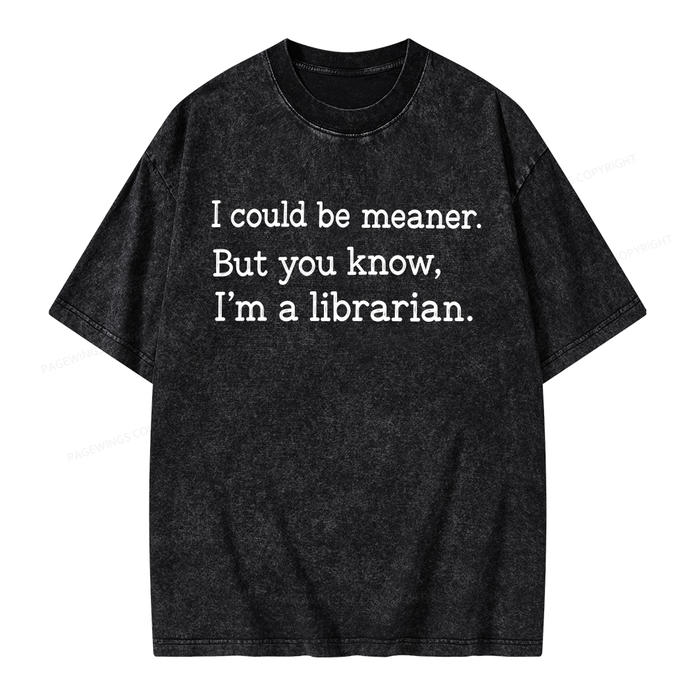 Pagewings I Could Be Meaner Unisex Washed T-shirt