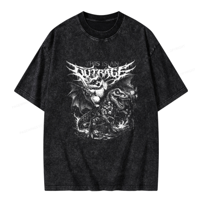 Pagewings This Is An Outrage Unisex Washed T-shirt