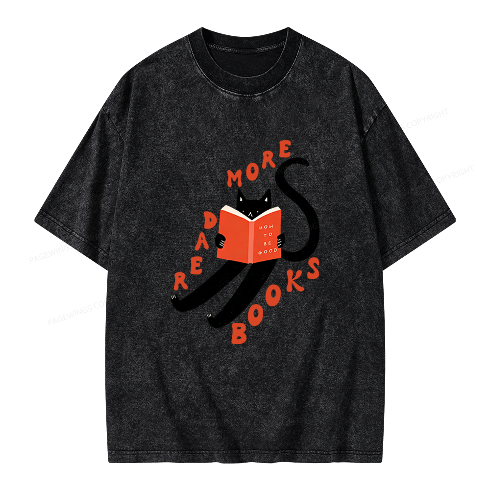 Pagewings Read More Books Unisex Washed T-shirt