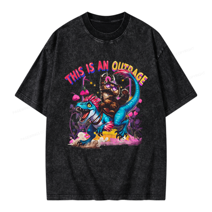 Pagewings This Is An Outrage Unisex Washed T-shirt