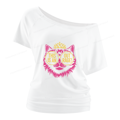 Pagewings This is an Outrage Women Off Shoulder T-shirts