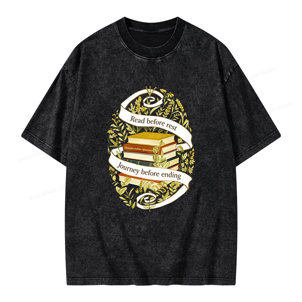 Pagewings Read Before Rest Unisex Washed T-shirt