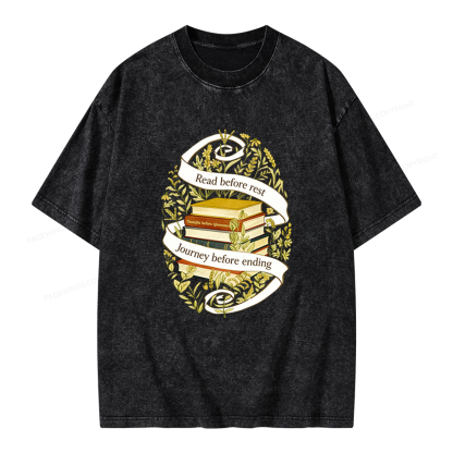 Pagewings Read Before Rest Unisex Washed T-shirt