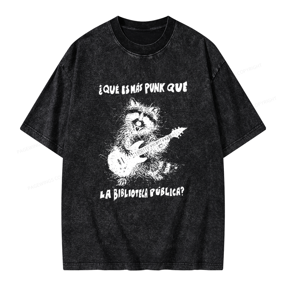 Pagewings What's More Punk Than The Public Library Unisex Washed T-shirt