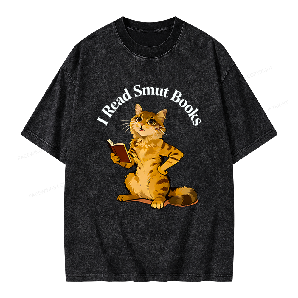 Pagewings I Read Smut Books Unisex Washed T-shirt
