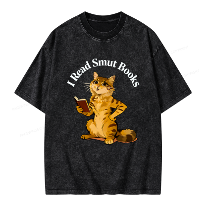 Pagewings I Read Smut Books Unisex Washed T-shirt