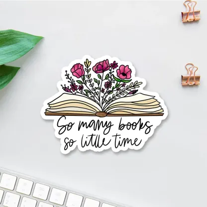Pagewing So Many Books So Little Time Sticker