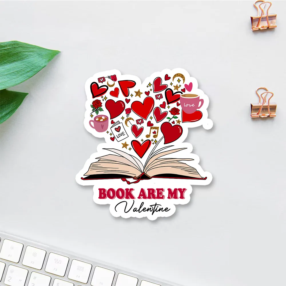 Pagewing Books Are My Valentine Sticker