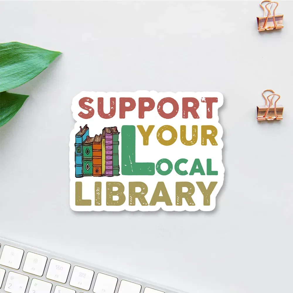 Pagewing Support Your Local Library Sticker