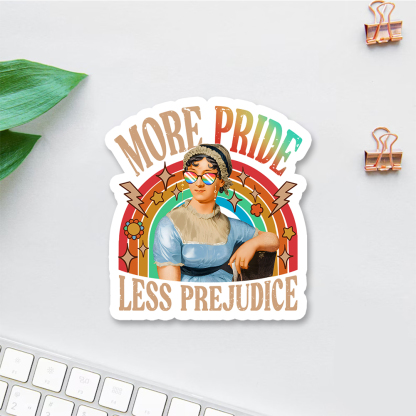 Pagewings More Pride Less Prejudice Sticker