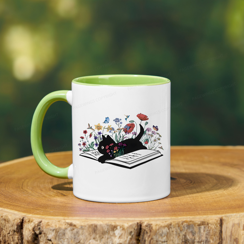 Pagewings Cute Book Cat Mug