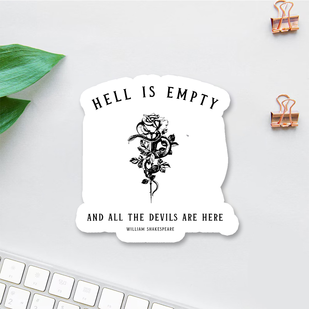 Pagewings Hell Is Empty And All The Devils Are Here Sticker
