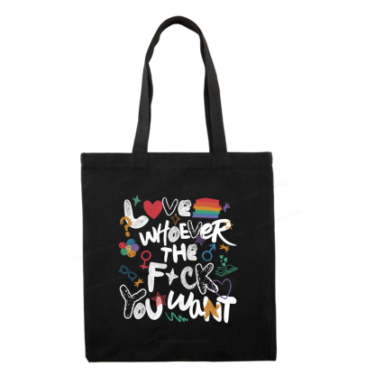 Pagewings Love Whoever The F*ck You Want Tote Bag