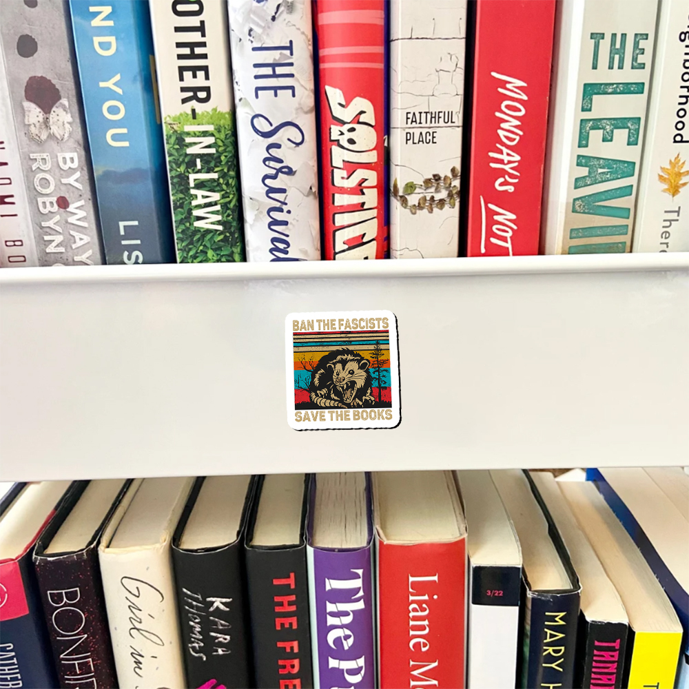 Pagewings Ban The Fascists Save The Books Fridge Magnet