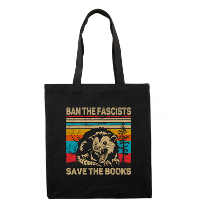 Pagewings Ban The Fascists Save The Books Tote Bag