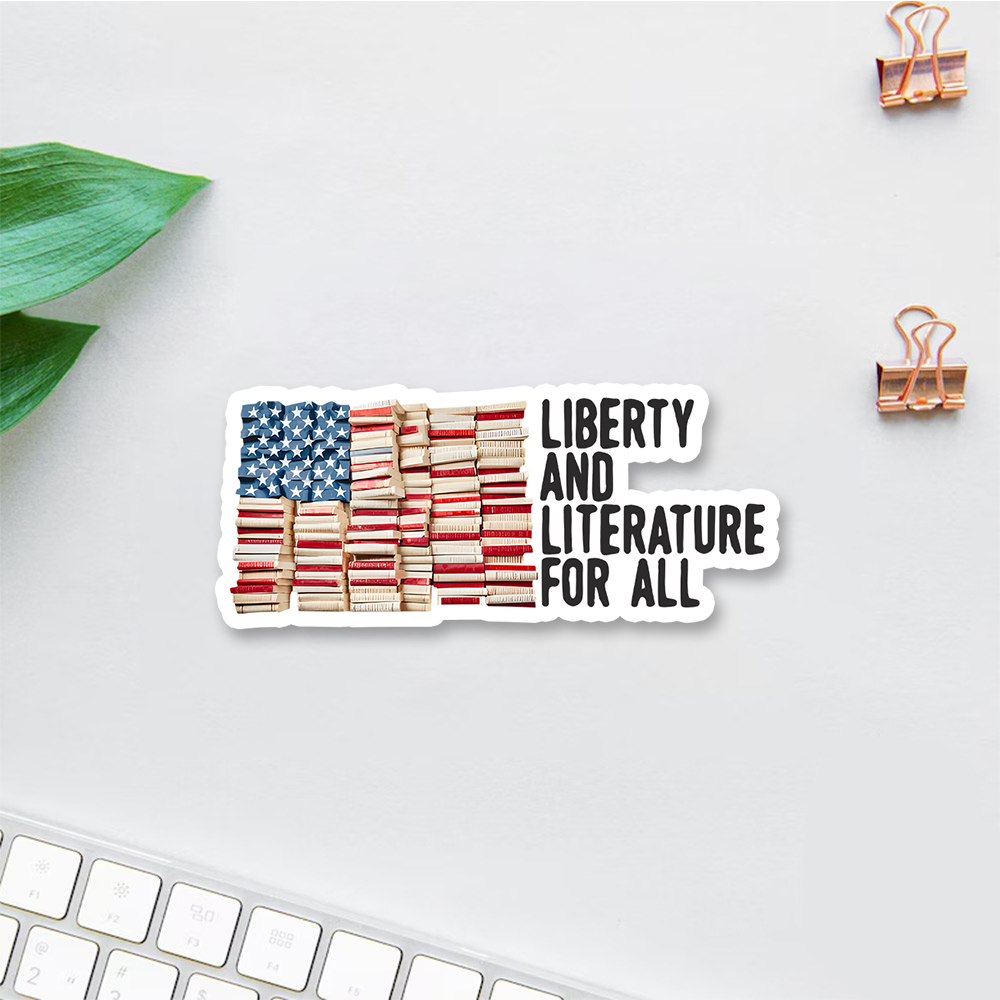 Pagewings Liberty And Literature For All Sticker