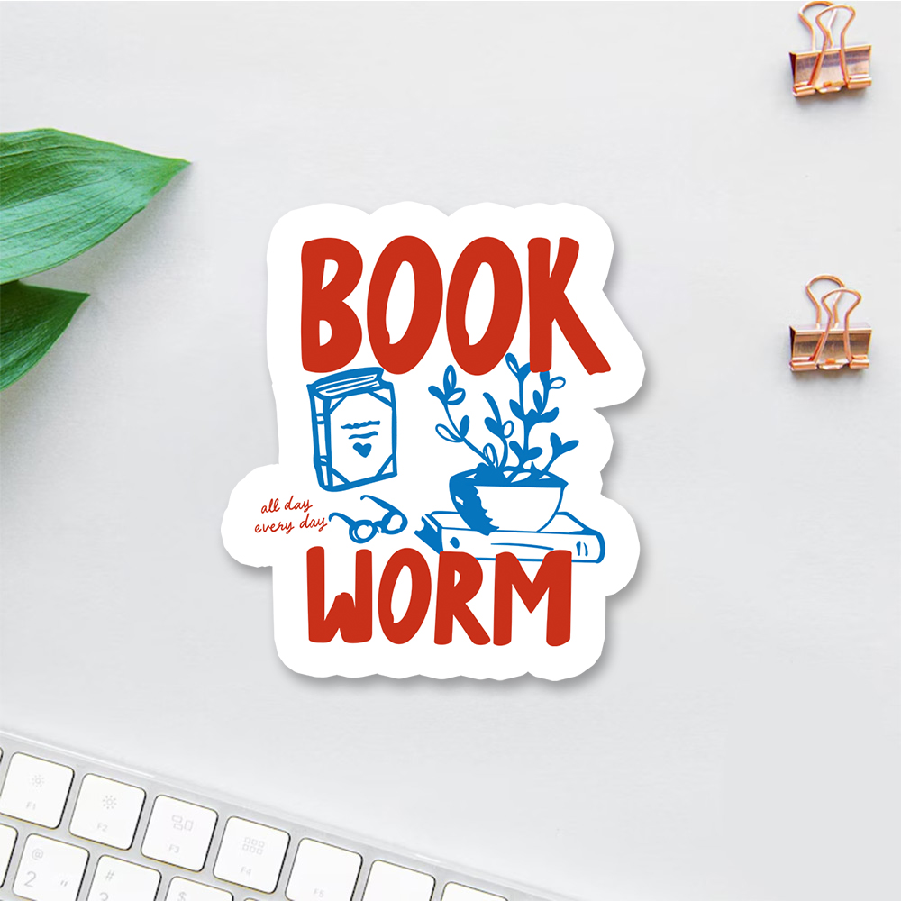 Pagewings Bookworm Sticker