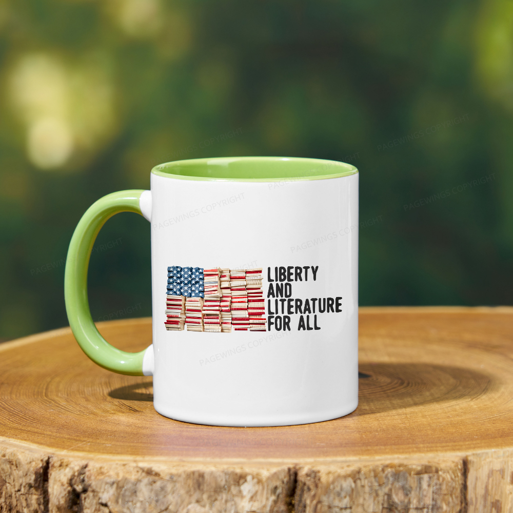 Pagewings Liberty And Literature For All Mug
