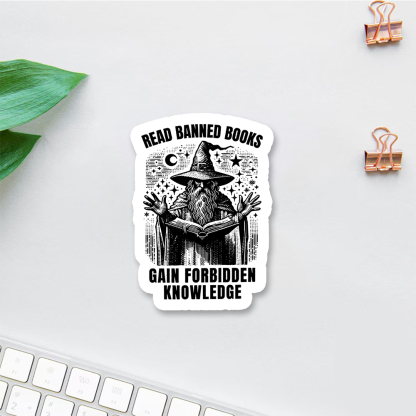 Pagewings Read Banned Books Gain Forbidden Knowledge Sticker