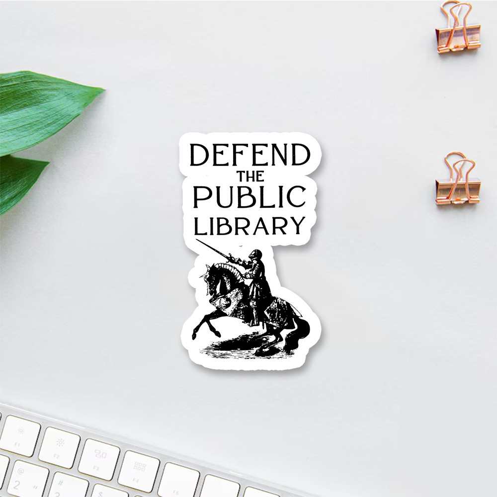 Pagewings Defend The Public Library Sticker