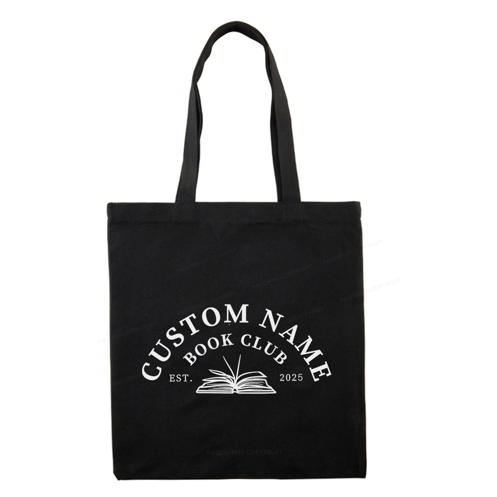 Pagewings Personalized Custom Book Club Tote Bag