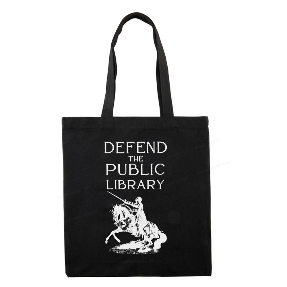 Pagewings Defend The Public Library Tote Bag