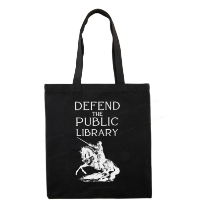 Pagewings Defend The Public Library Tote Bag