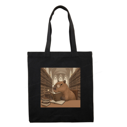 Pagewings The Reader Capybara Tote Bag