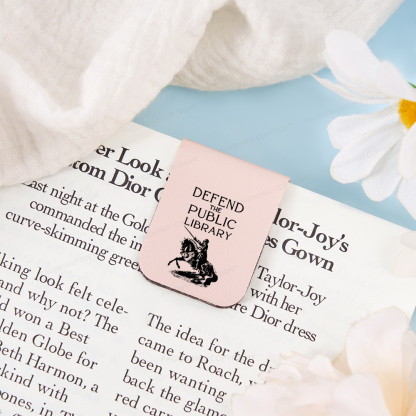 Pagewings Defend The Public Library Magnetic Bookmark