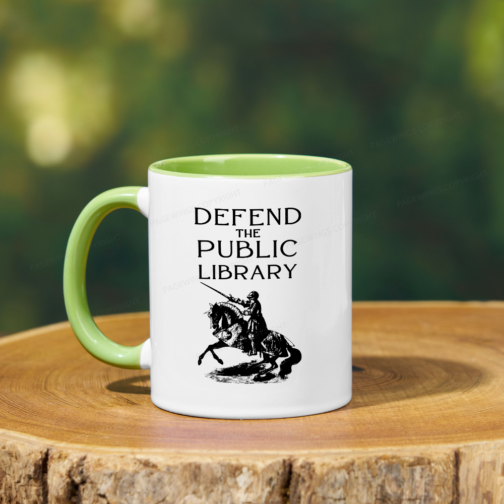 Pagewings Defend The Public Library Mug